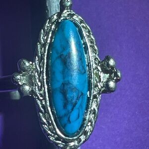 Bohemian Silver Blue Gemstone Ring